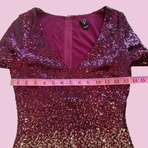 Windsor Ombré Sequin Mini Long Sleeve Dress - Picture 4 of 16